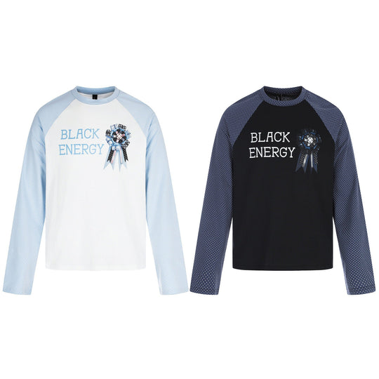 Damen Langarmshirt mit Raglanärmeln, dekorativem Schleifen-Print und weichem Baumwollmix Nord Taschen
