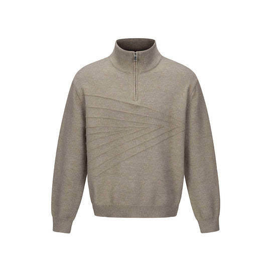 Herren Halbzip-Strickpullover mit Rippenkragen Nord Taschen