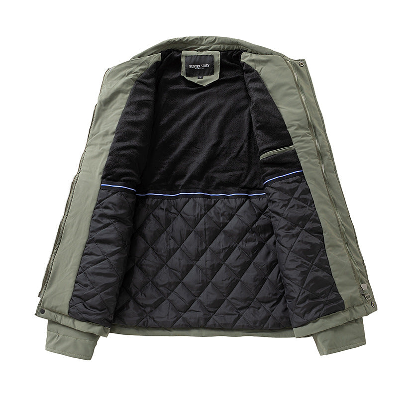 Herren Übergangsjacke mit hohem Kragen und elastischen Bündchen Nord Taschen