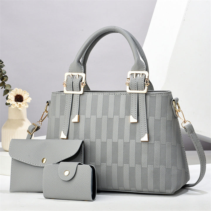 Damen Designer-Handtasche mit strukturiertem Obermaterial und abnehmbaren Mini-Accessoires Nord Taschen