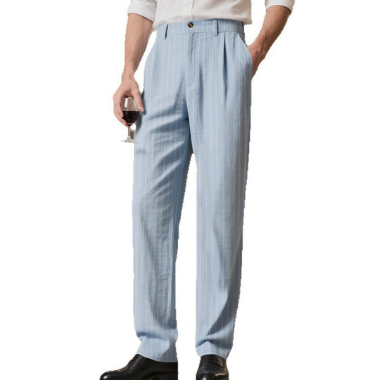Herren elegante Anzughose mit feinem Nadelstreifen und bequemer Passform - Vittorelli