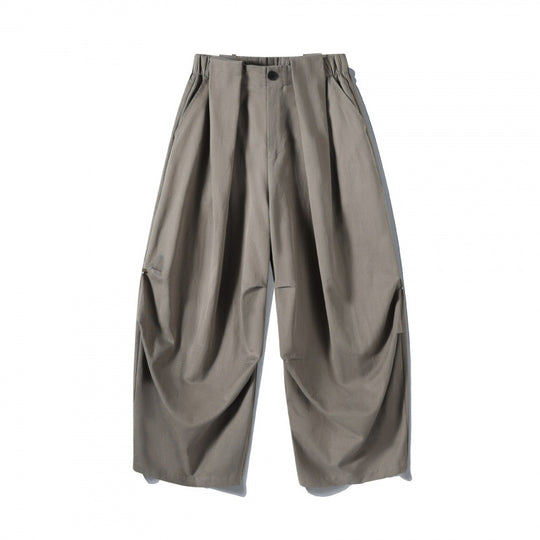 Herren Weit geschnittene Bundfalten-Hose mit verkürzter Beinlänge Nord Taschen