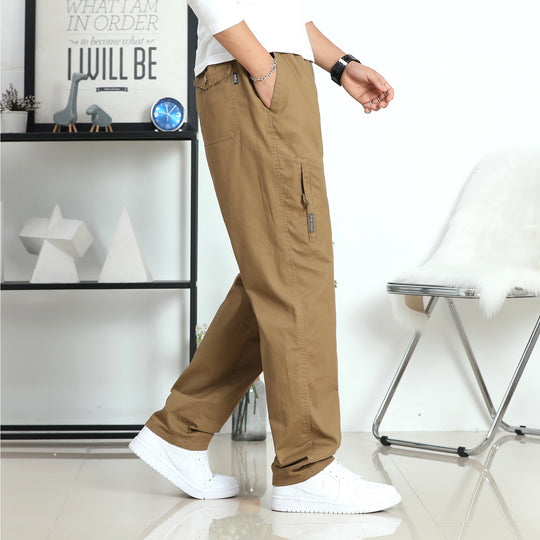 Herren Relaxed-Fit Canvas-Cargohose mit vorgeformten Knieeinsätzen und seitlicher Reißbeintasche Nord Taschen