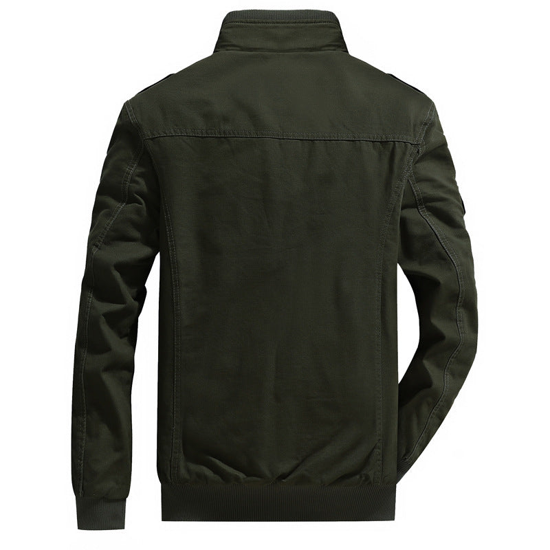 Herren Canvas-Fieldjacke im Utility-Style mit wärmender Fleece-Innenlage und Schulterpatten Nord Taschen