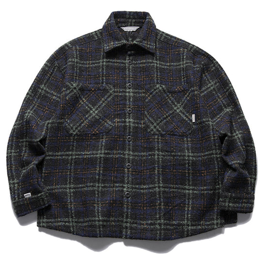 Unisex Karo-Overshirt aus Wollmix mit aufgesetzten Brusttaschen Nord Taschen