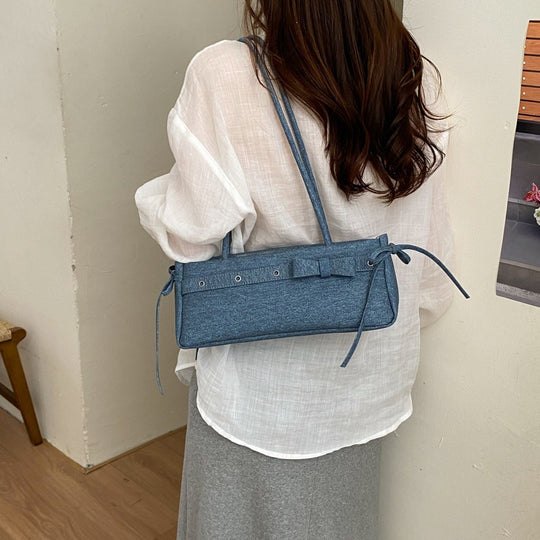 Damen elegante Umhängetasche mit dekorativen Schleifendetails Nord Taschen
