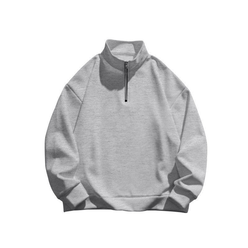 Unisex nan oversized Sweatshirt mit halbem Reißverschluss und Stehkragen aus weichem Baumwollmix Nord Taschen