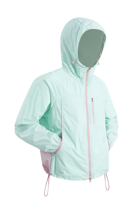 Herren Ultraleichte Kapuzenwindjacke aus Ripstop mit verstellbarem Saum & Brustreißverschluss Nord Taschen