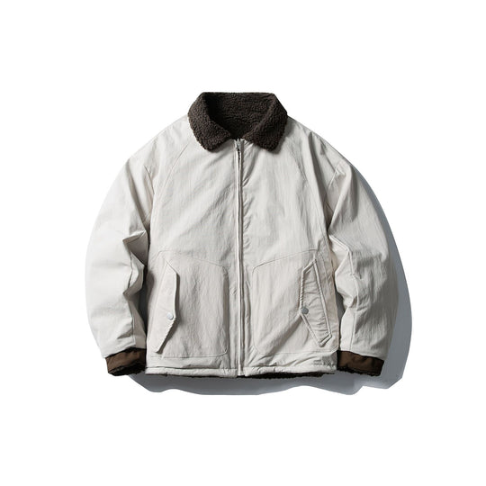 Herren Kurz geschnittener Isolations‑Blouson mit Sherpa‑Kragen und Klappentaschen Nord Taschen
