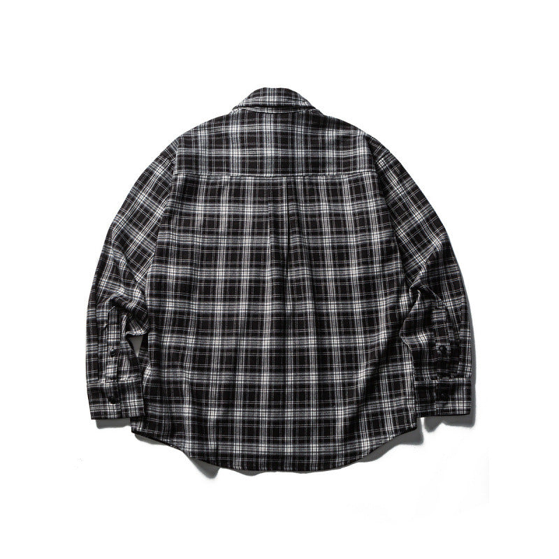 Herren Boxy-Karo-Workshirt aus weichem Flanell mit Doppelbrusttaschen Nord Taschen