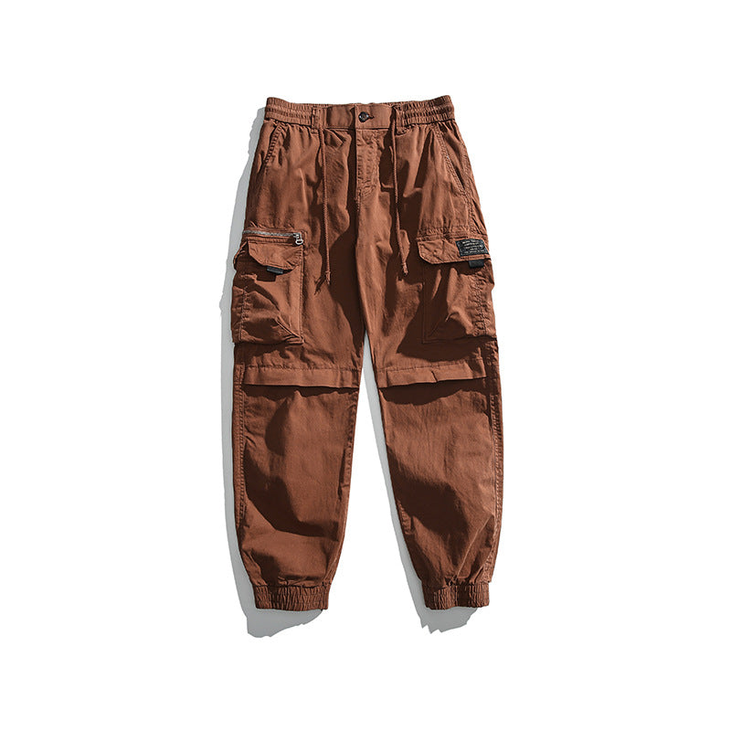 Herren Multifunktionale Cargo-Jogginghose mit Tunnelzugbund, Kniepaneelen und Mehrfachtaschen Nord Taschen