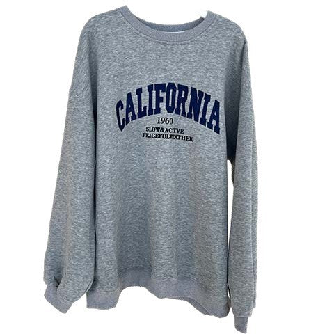 Damen Weites College‑Sweatshirt mit Rundhalsausschnitt und Statement-Print Nord Taschen