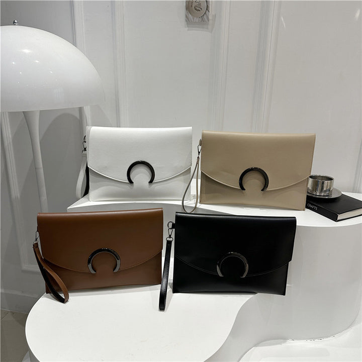 Damen elegante Clutch-Tasche mit künstlerischem Metallverschluss Nord Taschen