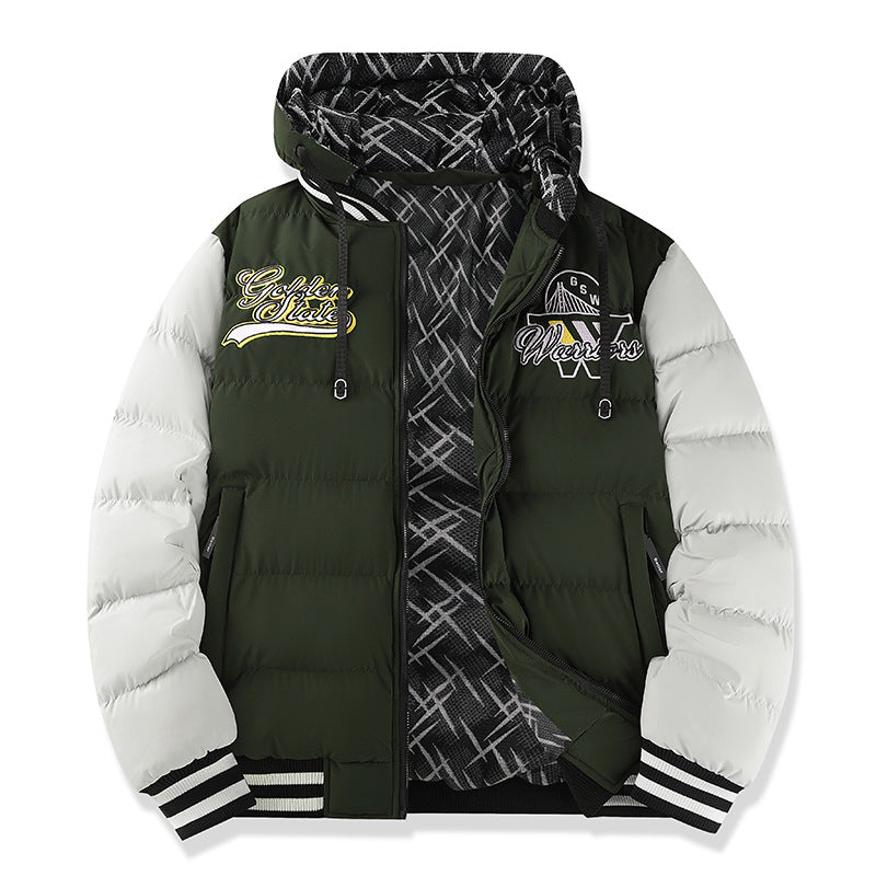 Herren Modische Steppjacke mit hohem Kragen und kontrastierenden Akzenten Nord Taschen