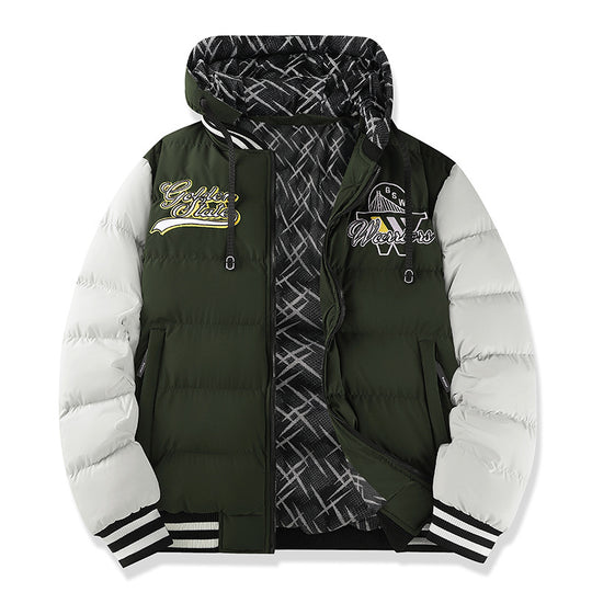 Herren Modische Steppjacke mit hohem Kragen und kontrastierenden Akzenten Nord Taschen