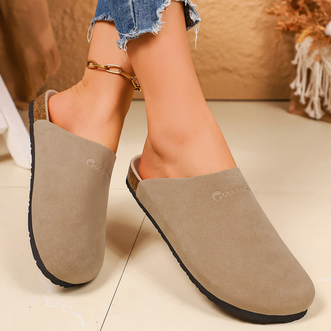 Damen Bequeme Clogs aus weichem Wildleder mit anatomisch geformtem Fußbett
