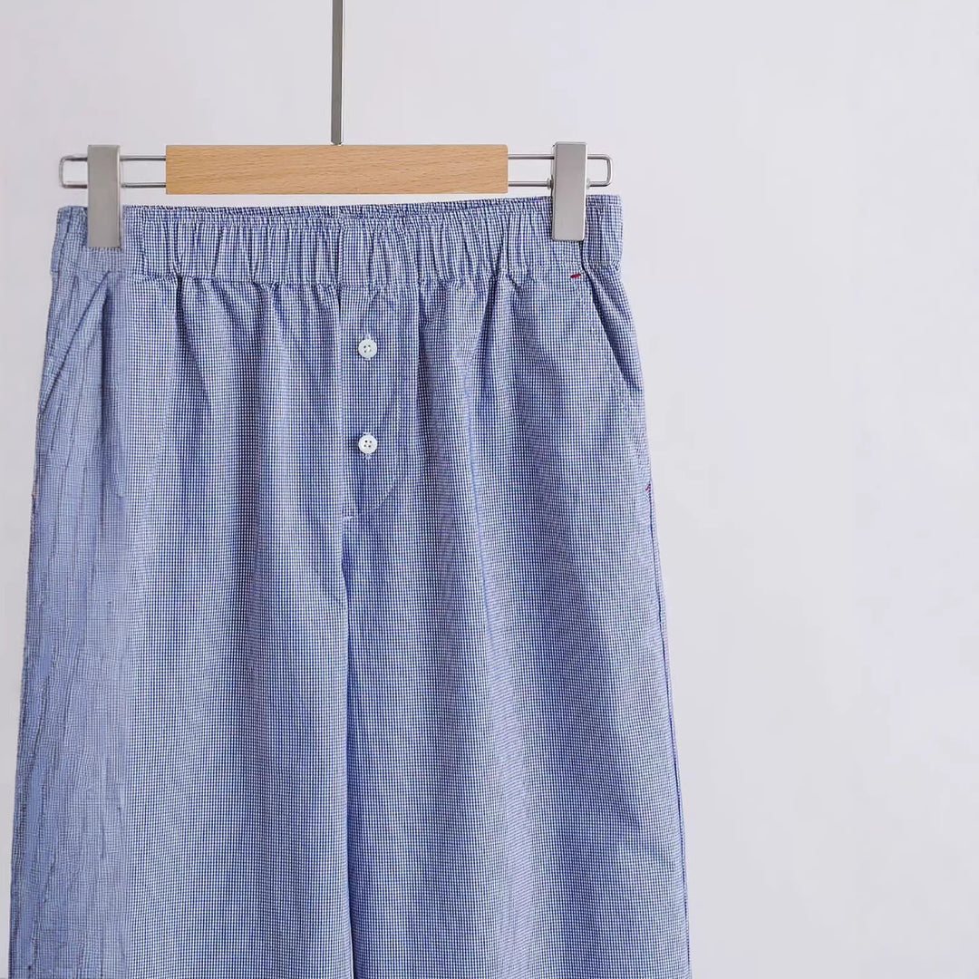 Damen Weit geschnittene Baumwollhose Nord Taschen