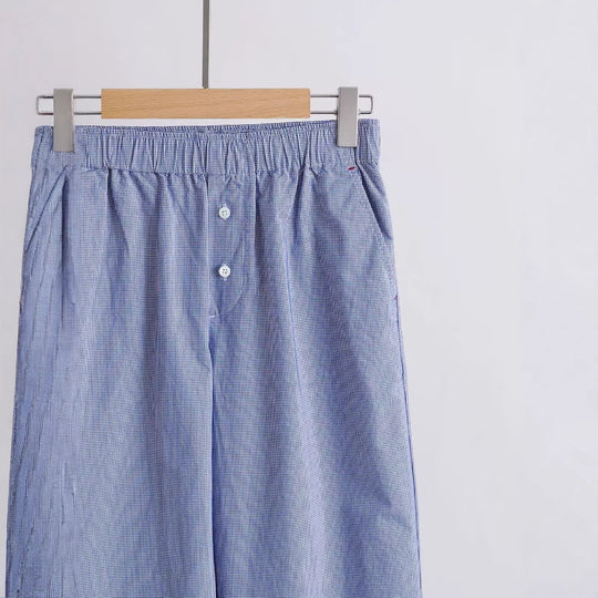 Damen Weit geschnittene Baumwollhose Nord Taschen