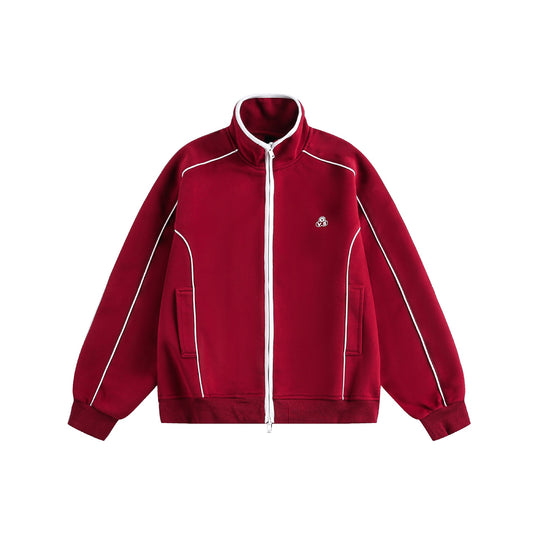 Damen Oversize-Sweatjacke mit Stehkragen und Zwei-Wege-Reißverschluss Nord Taschen