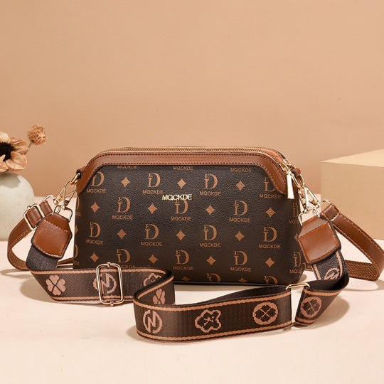 Damen Umhängetasche mit modischem Logoprint und verstellbarem Gurt Nord Taschen