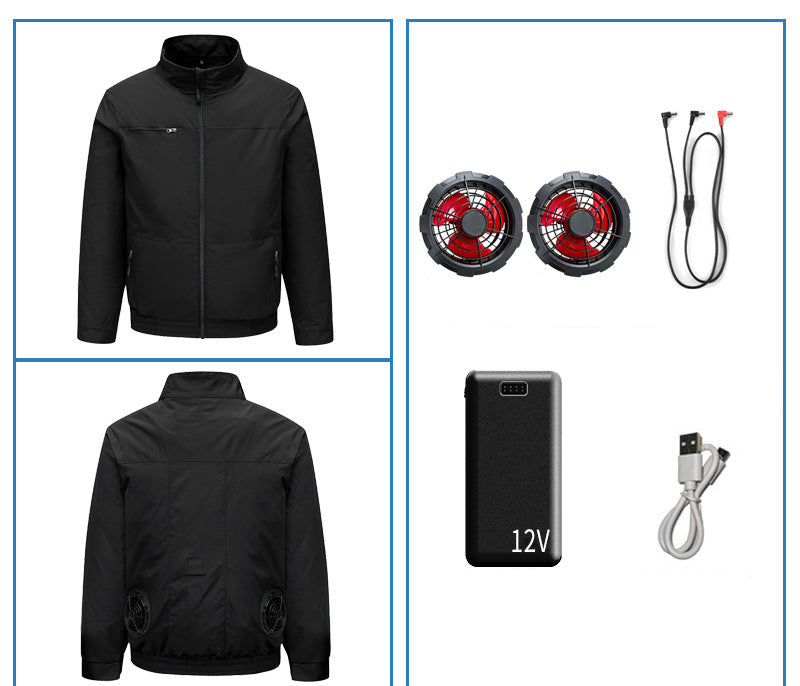Unisex nan Niederspannungs Lüfter-Set für Kühljacken mit drei kompakten Ventilatoren und Y-Anschluss Nord Taschen
