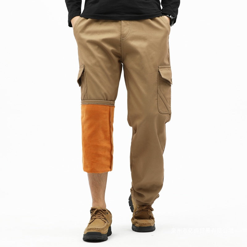 Herren Technische Cargohose mit Thermofutter-Innenbein, aufgesetzten Taschen & verstellbarem Saum Nord Taschen