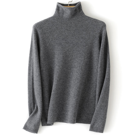 Damen Feinstrick Rollkragenpullover aus Kaschmirmischung leicht oversized Nord Taschen