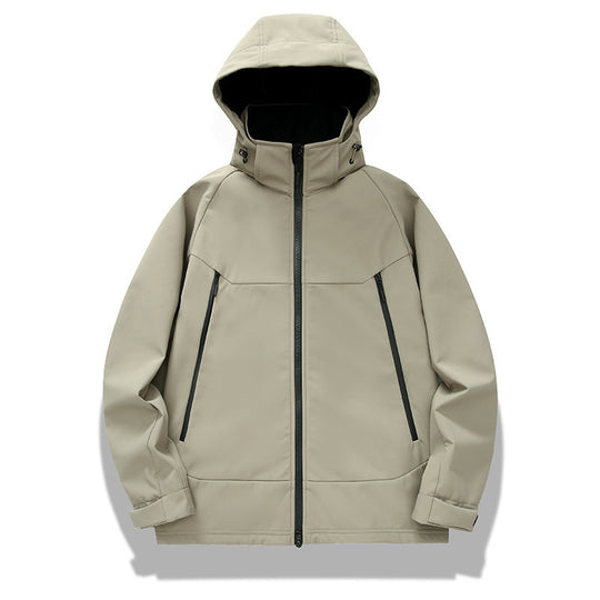 Herren technische Softshelljacke mit Kapuze, verschweißten Nähten und ergonomischem Raglanärmel Nord Taschen