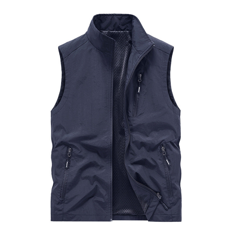 Herren Sportliche Outdoor-Weste mit funktionalen Reißverschlusstaschen Nord Taschen
