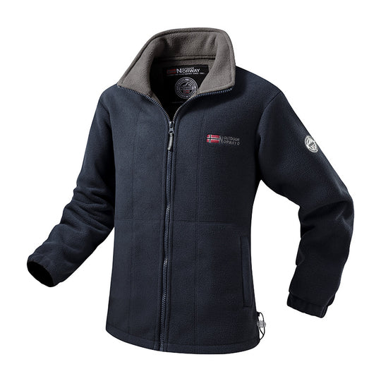 Herren Robuste Trekking-Fleecejacke mit hohem Stehkragen, durchgehendem Reißverschluss & praktischen Eingrifftaschen Nord Taschen