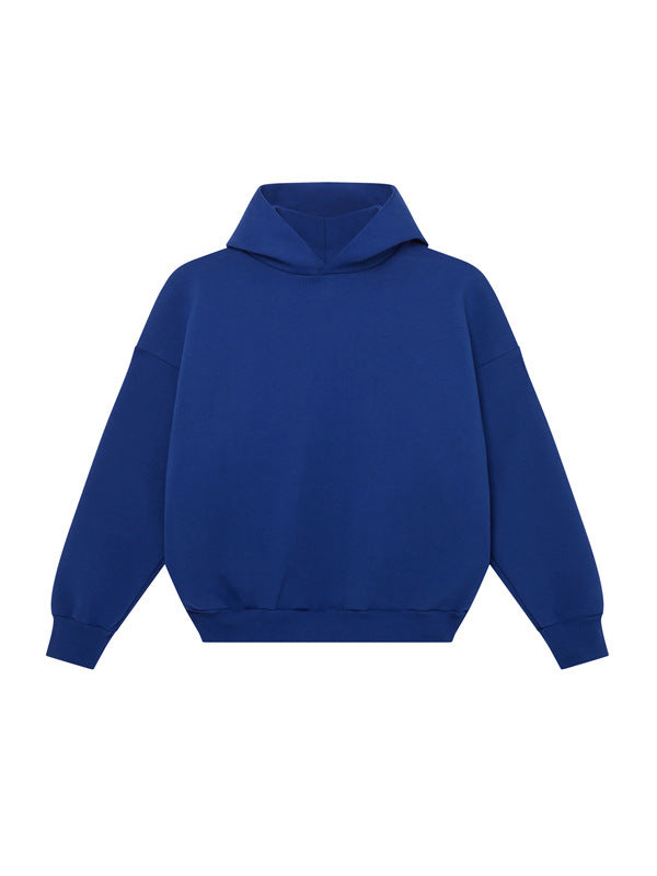 Unisex nan minimalistischer Kapuzenpullover ohne Kängurutasche mit überschnittener Schulter und geripptem Saum Nord Taschen