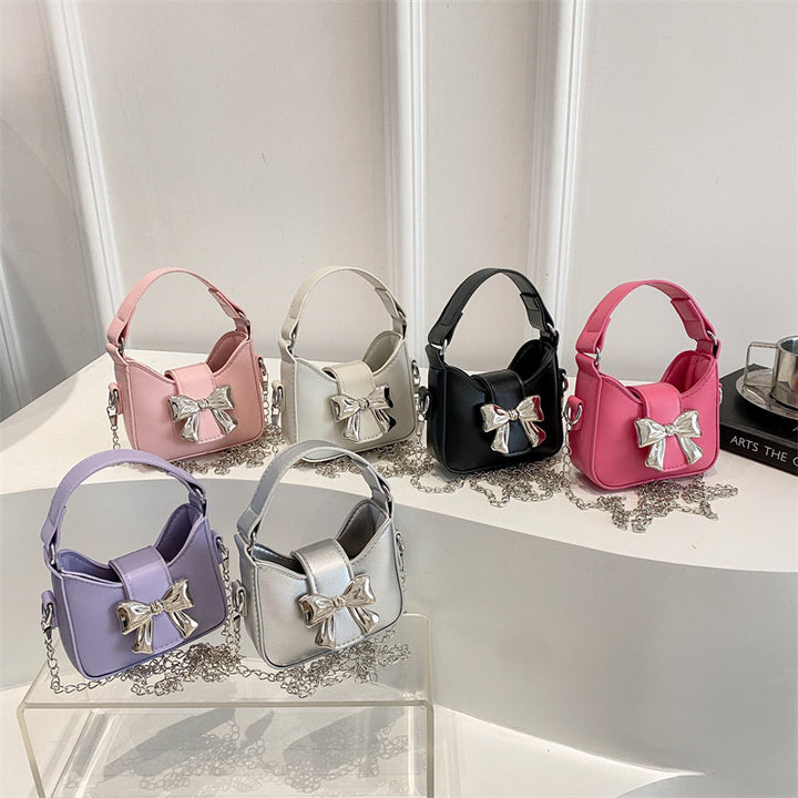 Damen charmante Handtasche mit verspieltem Schleifenakzent Nord Taschen