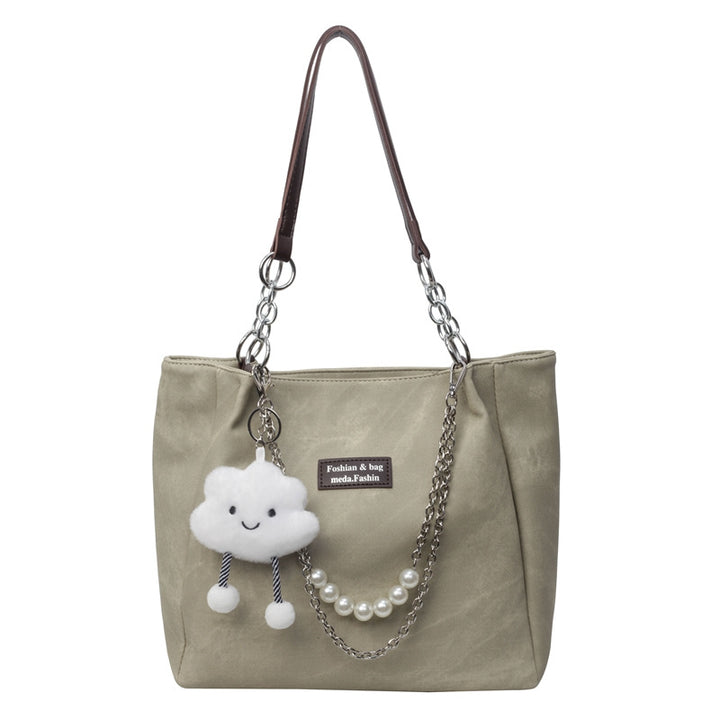 Damen modische Handtasche mit kreativem Plüsch-Anhänger Nord Taschen