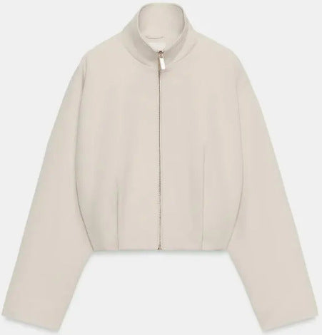 Damen Kurz geschnittener Boxy‑Blouson mit hohem Stehkragen und überschnittenen Ärmeln Nord Taschen