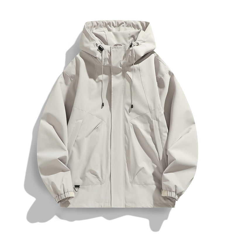 Unisex Leichte wasserdichte Utility-Kapuzenjacke mit verstellbaren Bündchen und großen Eingrifftaschen Nord Taschen