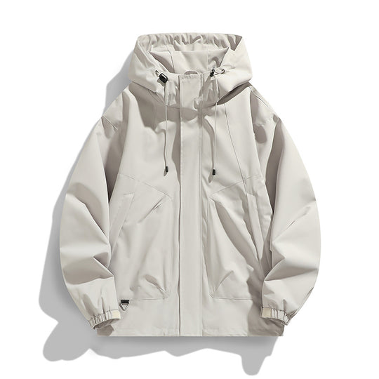 Unisex Leichte wasserdichte Utility-Kapuzenjacke mit verstellbaren Bündchen und großen Eingrifftaschen Nord Taschen