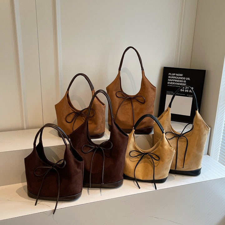 Damen elegante Schultertasche mit verspieltem Schleifendetail Nord Taschen