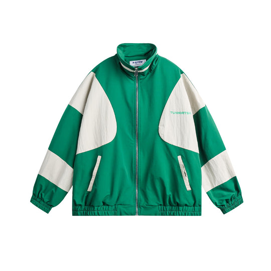 Unisex Boxy-Colorblock-Trainingsblouson mit hohem Stehkragen Nord Taschen