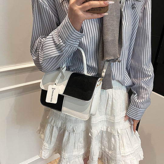 Damen Handtasche mit modernem Blockdesign und elegantem Verschluss Nord Taschen