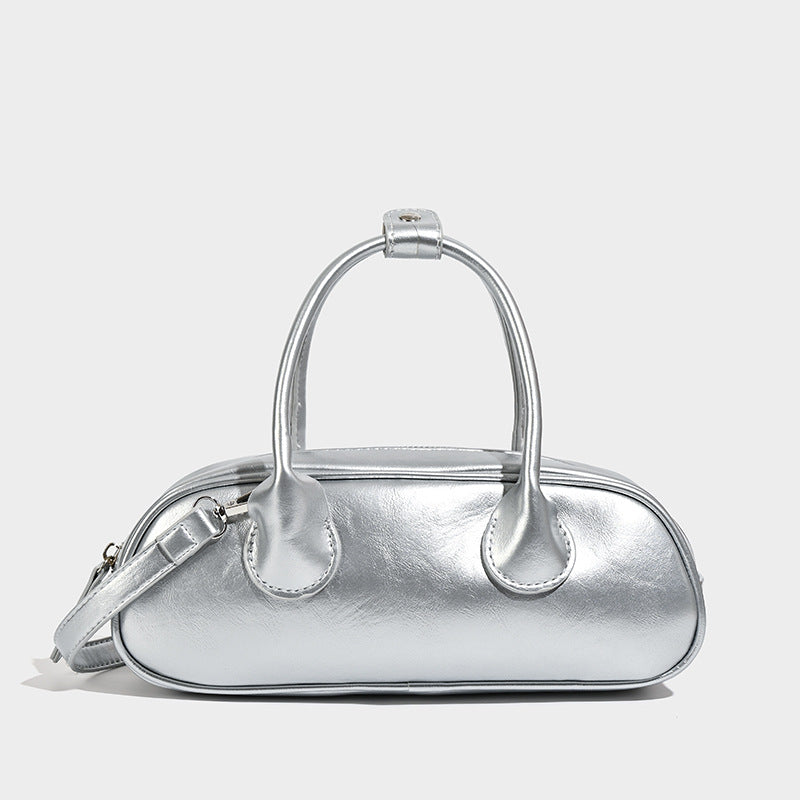 Damen modische Handtasche mit metallisch glänzender Oberfläche Nord Taschen