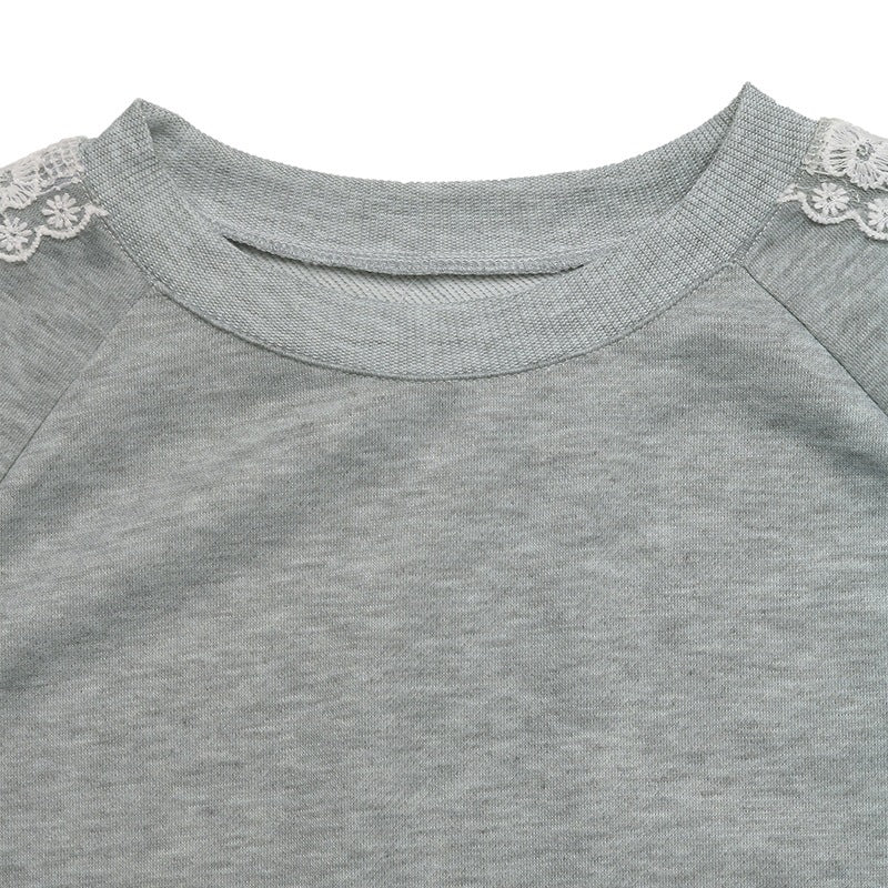 Damen Lässiger Pullover mit Rüschendetails Nord Taschen