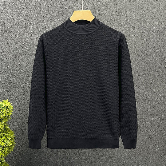 Damen Strukturierter Rollkragenpullover aus feinem Waffelstrick Nord Taschen