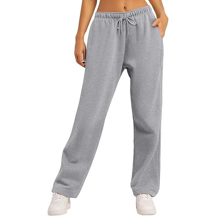 Damen bequeme Sporthose mit elastischem Bund und praktischen Taschen