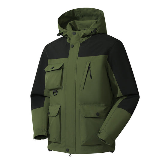 Herren technische Outdoorparka mit Kapuze, wasserabweisender Shell und Mehrfachtaschen Nord Taschen