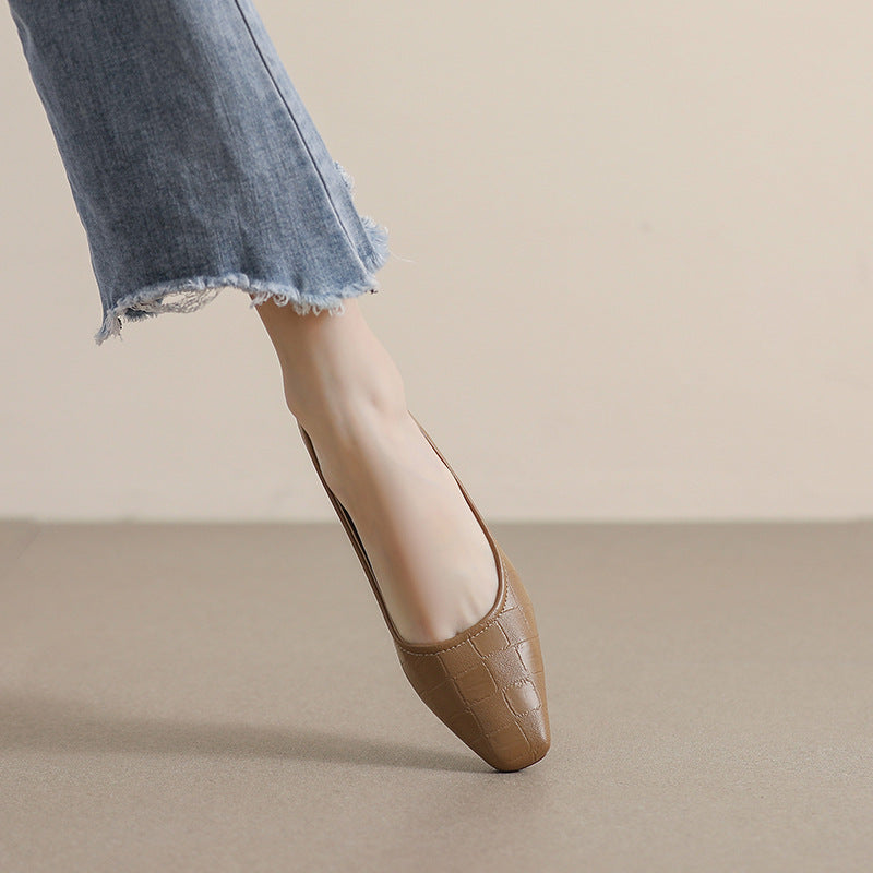 Damen modische Komfort-Pumps mit rechteckiger Spitze und Blockabsatz Nord Taschen