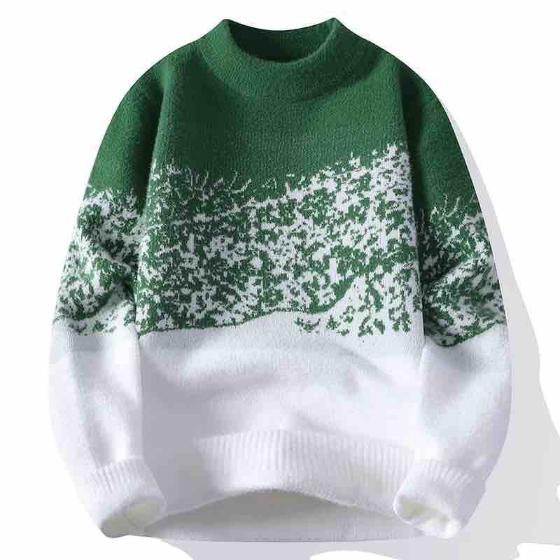 Unisex Oversized Strickpullover mit Jacquardstruktur und Rundhalsausschnitt Nord Taschen