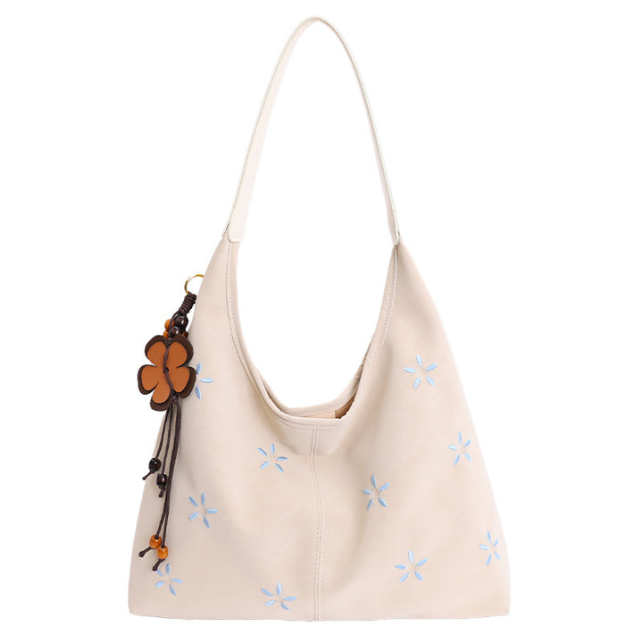 Damen modische Hobo-Handtasche mit floralen Applikationen Nord Taschen