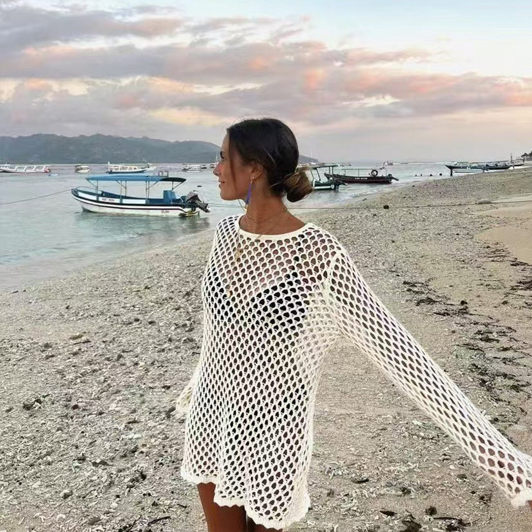 Damen Netz-Strandkleid