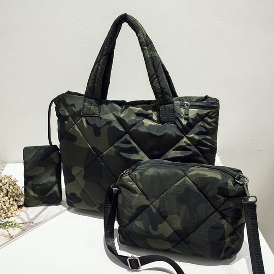 Damen Designer Tragetasche im urbanen Camouflage-Design Nord Taschen