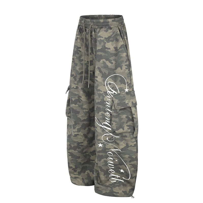 Damen Weite Cargopalazzo-Hose mit Tunnelzugbund, verstellbarem Saum und Cargo‑Taschen Nord Taschen
